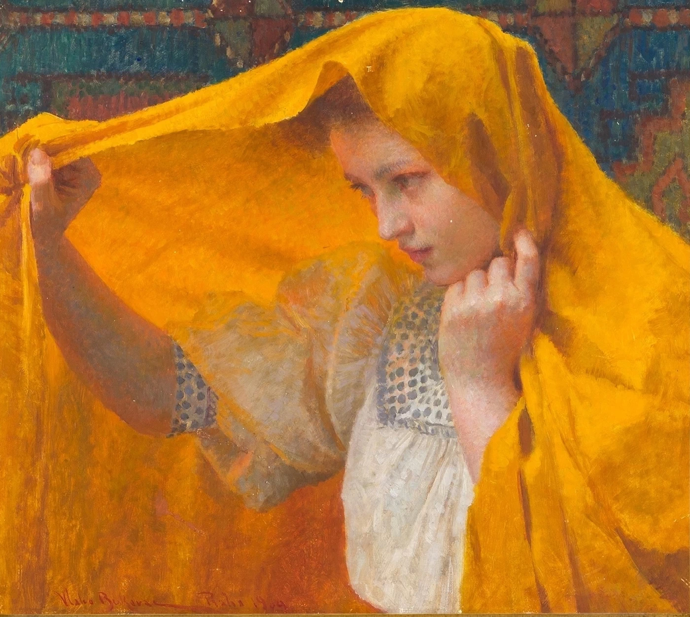 Vlaho Bukovac - 101, Ragazza con velo giallo